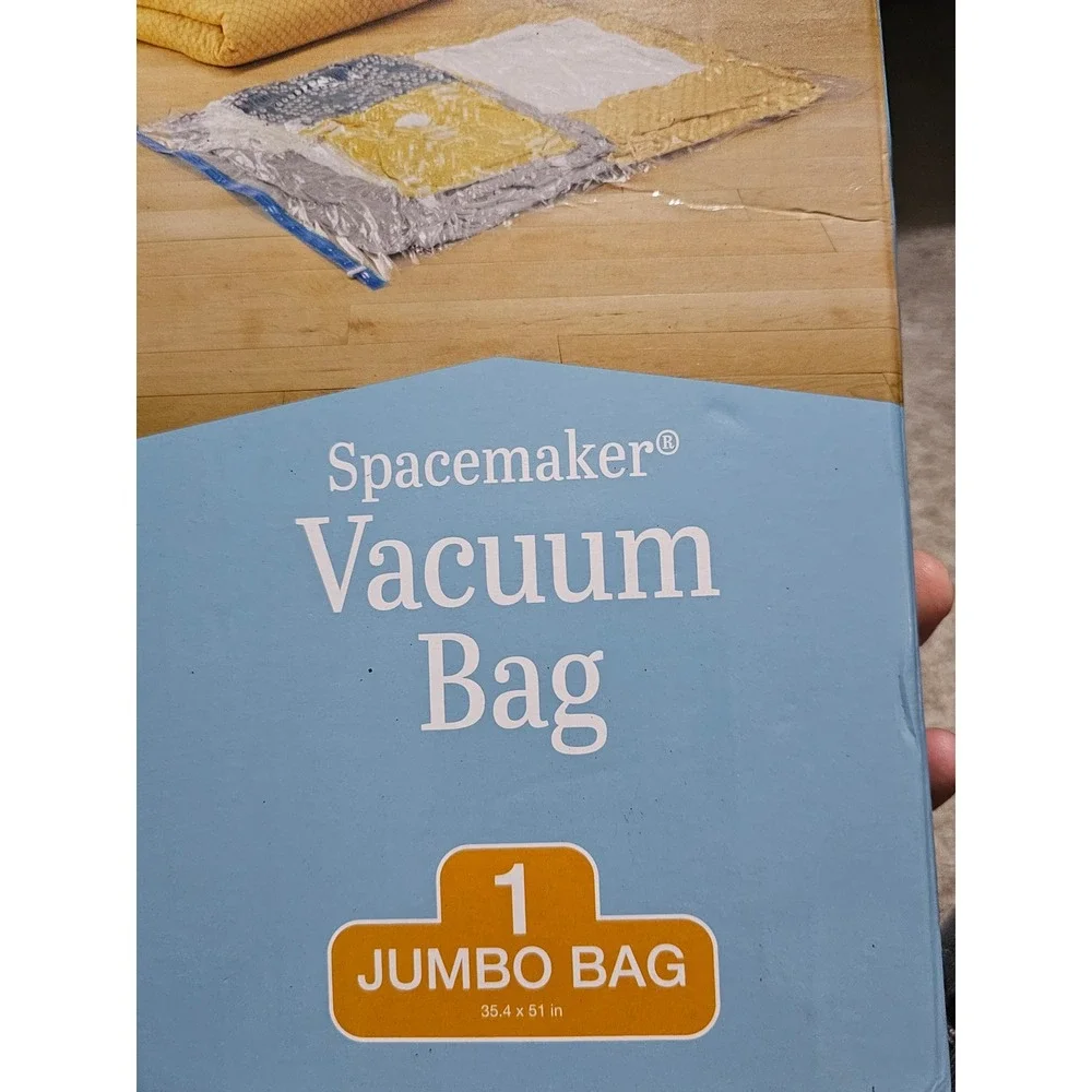 Whitmor Spacemaker Jumbo vacuum clothing storage bag designed to compact storage